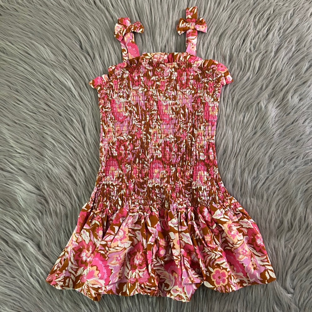 Wonder Nation Floral Sleeveless Dress Toddler Girls Size 3T Pink‎ Stretchy